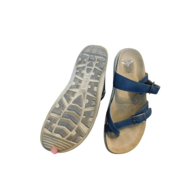 Cliffs Size 11 Navy Blue Strappy Casual Sandals (runs large) - Picture 3 of 4